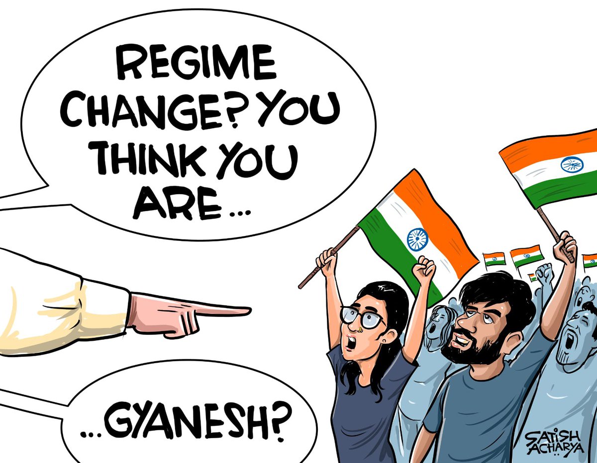 satishacharya's tweet photo. Regime Change? #VoteChori #GyaneshKumar https://t.co/tqpxweHGfR