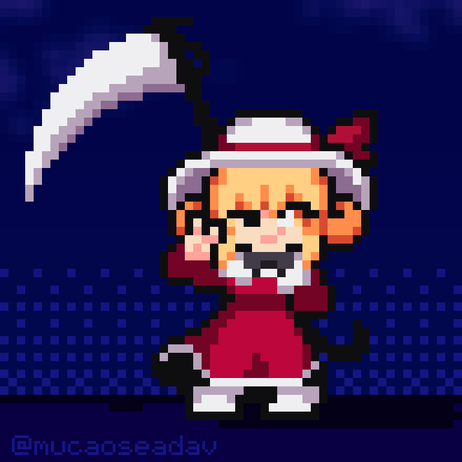 MucaOseaDav's tweet photo. Day 16 🍎
#touhou #東方Project #東方 #pixelart #touhoutober https://t.co/AQk0QKagnO