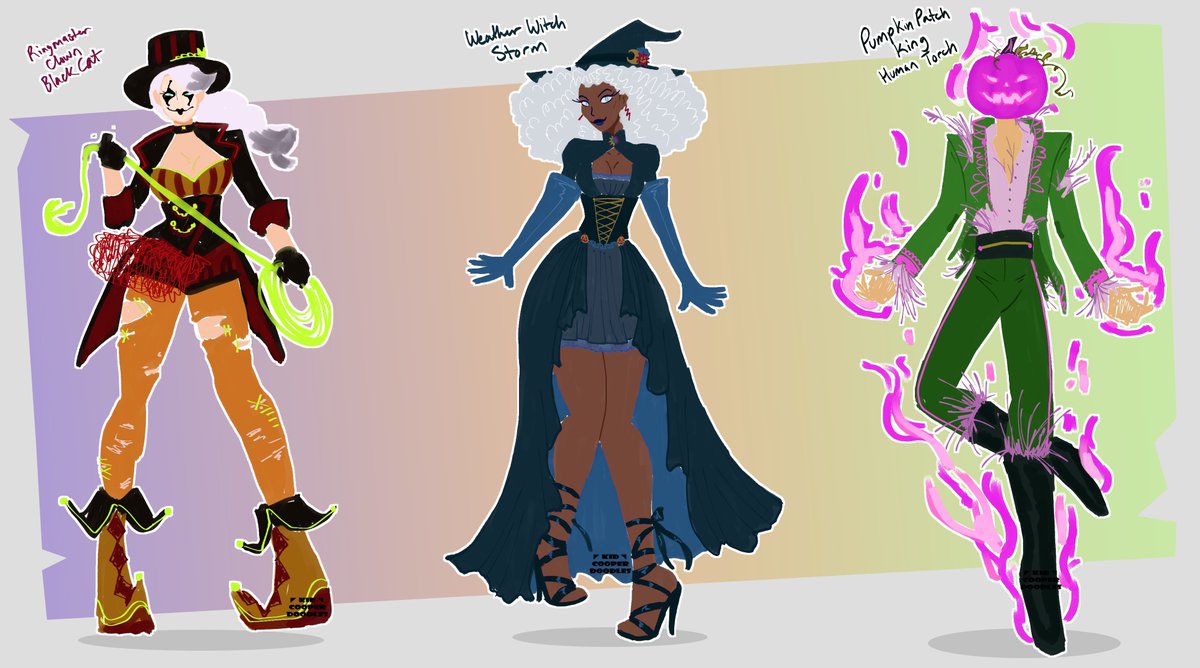 kidcooper02's tweet photo. HALLOWEEN CONCEPTS FOR MARVEL RIVALS

I am honestly not that into the Halloween skins this year so here are some I drew up! I also played with the hue slider for chroma ideas and emotes!

#MarvelRivalsㅤ https://t.co/AvLNx9i5Oi