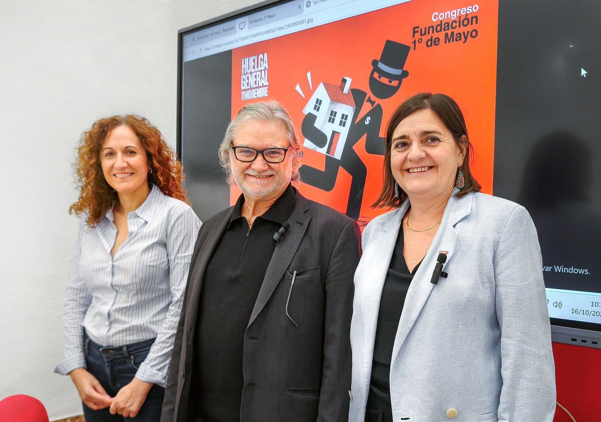 fundacion1mayo's tweet photo. 🔴 ¿Hacia dónde va el capitalismo? ¿Quién concentra la riqueza y quién paga las consecuencias?

Hoy hemos presentado en Córdoba el #CongresoF1M2026, que reunirá los días 23 y 24 de octubre a especialistas nacionales e internacionales para debatir sobre las transformaciones del capitalismo y sus consecuencias sociales, económicas y políticas.

🗣️ Fernando Lezcano @LezcanoFernando , presidente de la #Fundacion1Mayo, ha advertido de una fase de "acumulación salvaje de beneficios" que ataca la regulación democrática.

🗣️ @nurialomar , SG @ccooandalucia , ha denunciado la concentración de poder y riqueza que convierte los derechos fundamentales en mercancías.

Junto a Marina Borrego, SG @CCOOCORDOBA , han presentado un congreso que pondrá en el centro del debate la explotación laboral, el neocolonialismo, el deterioro de las políticas redistributivas y el papel de los medios de comunicación.

📅23 y 24 de octubre
📍 Rectorado de la Universidad de Córdoba 
 
🔗 Programa e inscripciones disponibles:
https://t.co/BUegaa4H10

Asistencia gratuita hasta completar aforo

#CongresoF1M2026