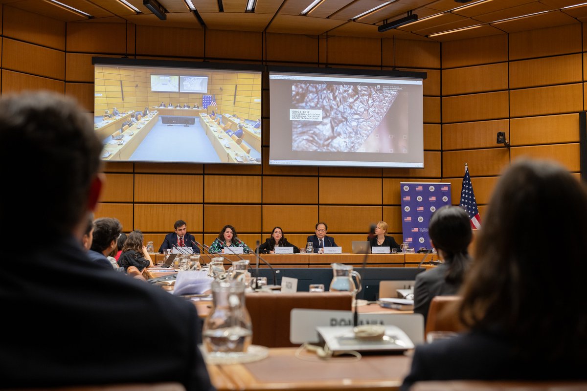 usunvie's tweet photo. That’s a wrap on the 2nd Annual #USSpaceForum! 🇺🇸🚀  Two days of discussions highlighted how U.S. leadership, innovation, and strong partnerships with @NASA, @UNOOSA, Artemis Accords signatories, academia, and the private sector are shaping a fit-for-purpose international space system and driving a new Golden Age of Space.  See you next year!
Tagging:  IO, EconatState, Commerce in Space