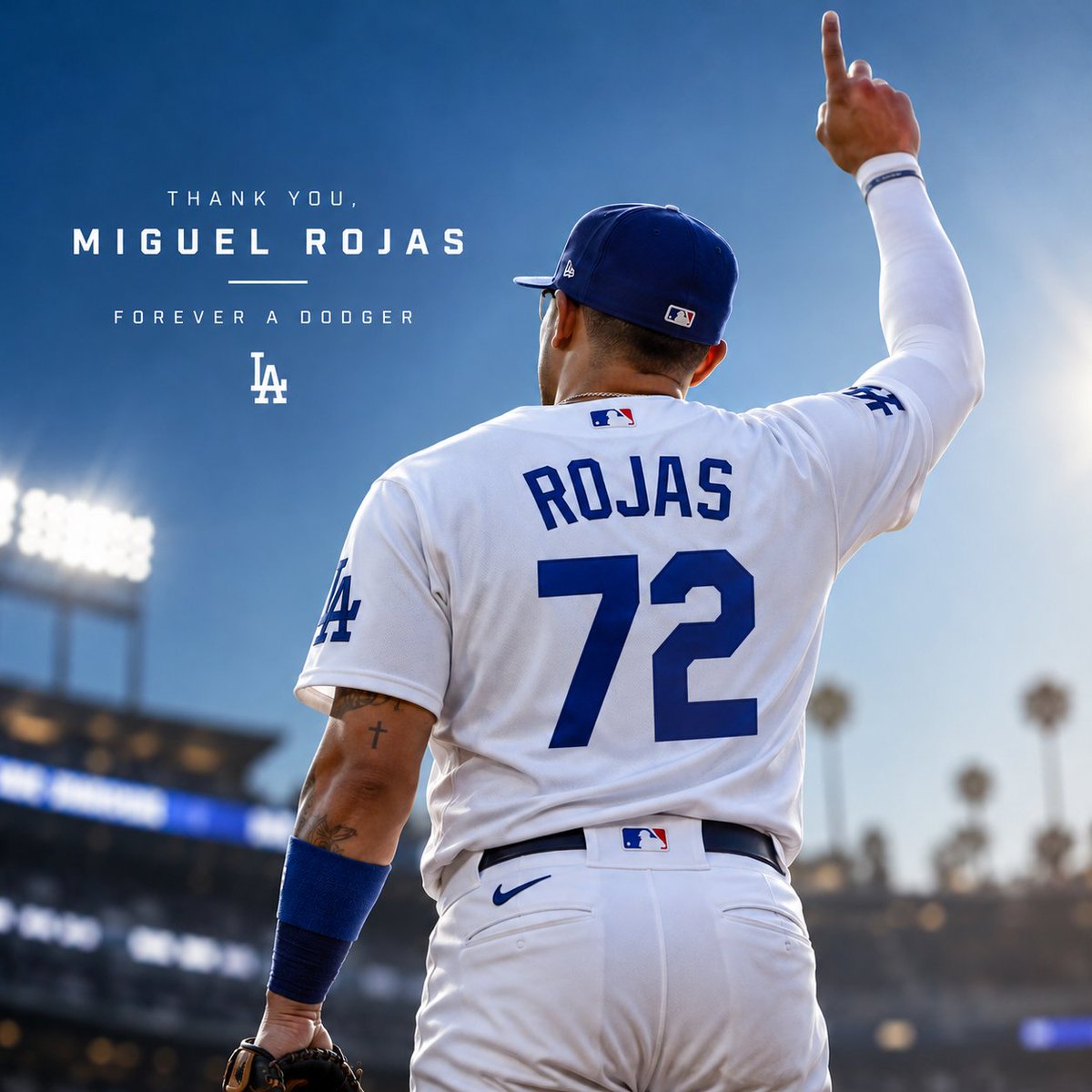 DodgersDan81's tweet photo. Thank you, Miguel Rojas! 

For the leadership, the selflessness, the passion, and everything you gave this organization.

You'll forever be remembered for that Game 7 home run, but your impact on this team went far beyond one moment.

You gave Dodgers fans memories we'll never forget.

Congratulations on an incredible career, Miggy Ro! Forever a Dodger!