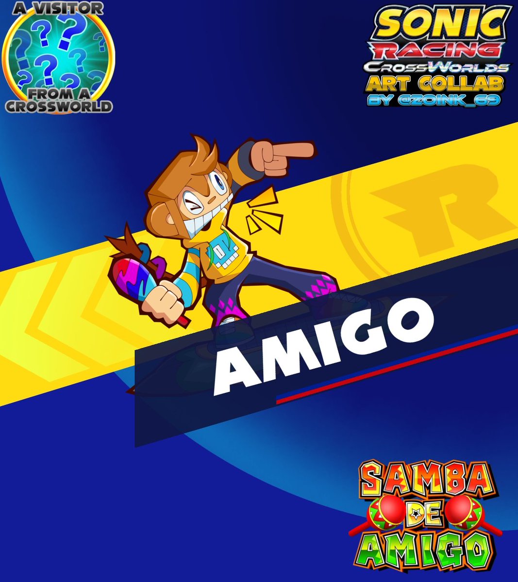 Zonik050462's tweet photo. ¡MORE SEGA SUPERSTARS!
Amigo: @CarfarYT
AiAi: @carlosguivr
Axel: @ClasicoJuan3
Red: @Giu_7613
#SRCWArtCollab #SonicRacingCrossWorlds #SambaDeAmigo #SuperMonkeyBall #CrazyTaxiWorldTour #AngryBirds https://t.co/DQdJMrW0eH