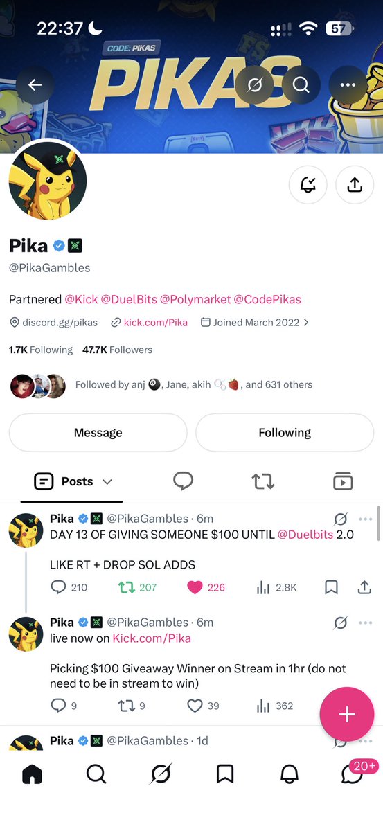 sarkeistic's tweet photo. @PikaGambles @Duelbits DAY 13 OF MANIFESTING WITH U FOR @Duelbits 2.0!! 💛😎 i feel it’s coming pretty soon!

thank you, @PikaGambles! 

2eRUM43W6VhQbNdvC77qXzRxjsN7mmdWj9r4C8mZYS4h https://t.co/yunDbdR4kt