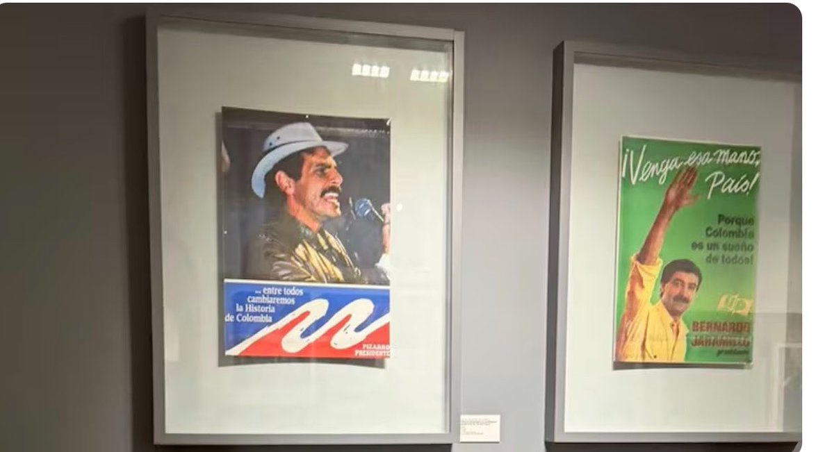 JorgeEBaron's tweet photo. Celebro la decisión de @ABDELAESPRIELLA de retirar los cuadros de grupos insurgentes y terroristas como el M-19 y las FARC. Nuestra historia no puede dedicarse a lavarle la cara a los criminales ni a honrarlos como lo hace la izquierda radical.

Jaime Bateman y Carlos Pizarro fueron líderes de un grupo terrorista y la historia no puede cambiarse por caprichos de la izquierda.

La historia de los insurgentes no debe glorificarse , se debe entender desde la perspectiva de las víctimas , tal y como se hace con el nacionalsocialismo en Alemania.