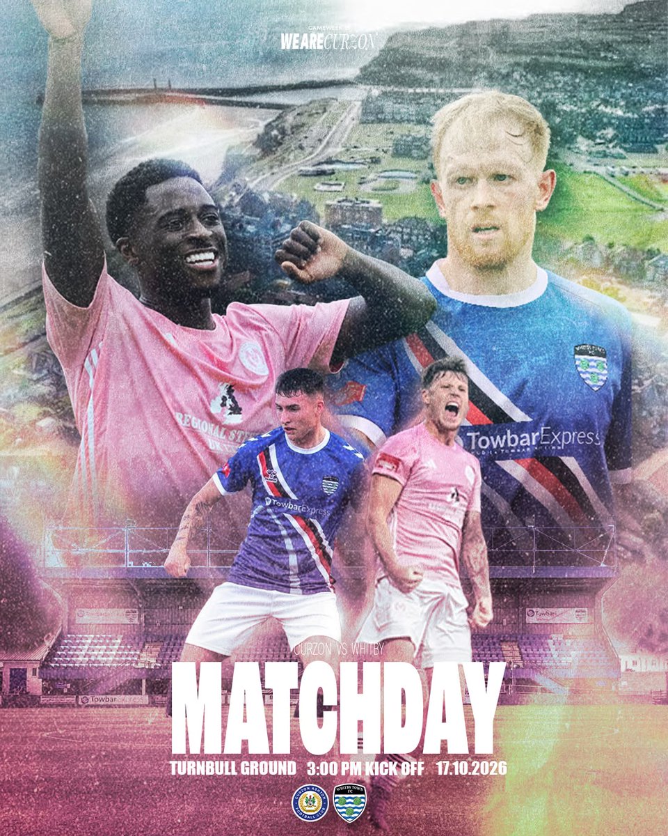 CurzonAshton's tweet photo. ⚽️ It's Match Day 

🆚 @WhitbyTownFC 
🕒 3:00pm Kick Off
📍 Towbar Express Stadium

#BackTheNash | #TheNextStepTogether https://t.co/9Aw2zyqe36