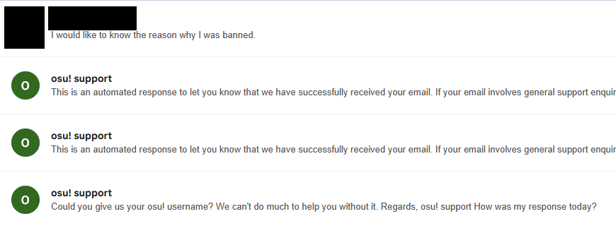 Pablo_nch's tweet photo. And the only fucking email I get asks for my username—WHEN IT'S THE FIRST TIME THEY'VE EVER ASKED FOR IT. I didn't include my name in my 2022 appeal, I didn't include it when I locked my account for a month, yet they had to ask for it with only ONE DAY left before the OWC. https://t.co/aG4hKMlEFm