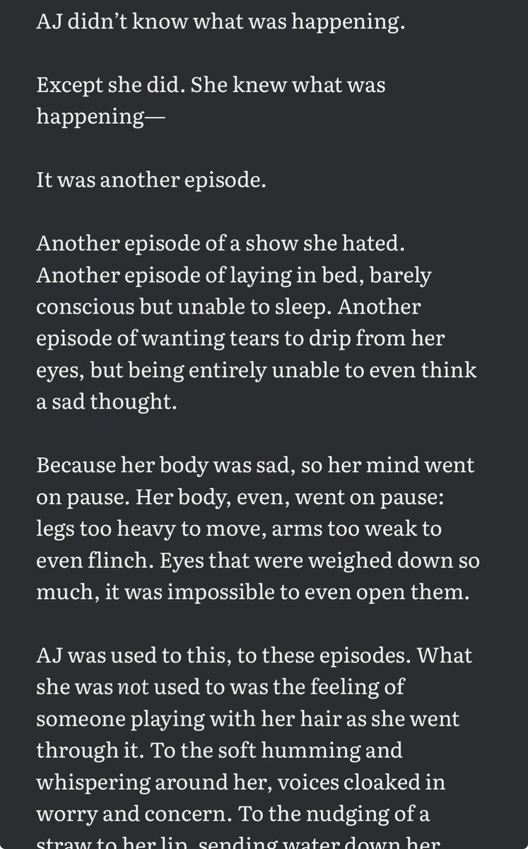 coraalieloo's tweet photo. cute megiidrift helping aj through a depressive episode fic!! super short wrote it in like 5 mins sry #TheFlight #rebelroots #aimseyfanart https://t.co/YbLztFsG7A