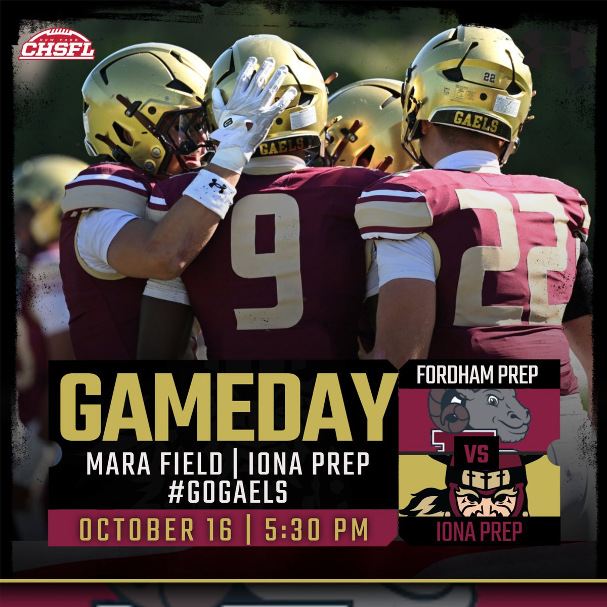 IonaPrepSports's tweet photo. #GameDay🏈
@ionafootball 
🆚 Fordham Prep
📍 Mara Field
⏰ 5:30 PM ‼️
📺 https://t.co/Enm3pkRQ5G
#GoGaels🏈 https://t.co/c5OgFHsO1z