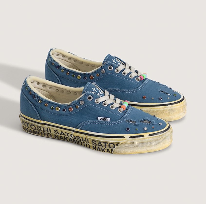 SnkrsStock's tweet photo. AD: Almost live 
Satoshi Nakamoto x OTW by Vans Era 95 'Gems' 

https://t.co/Frec6Sjh1n https://t.co/l5BK8Nhb48