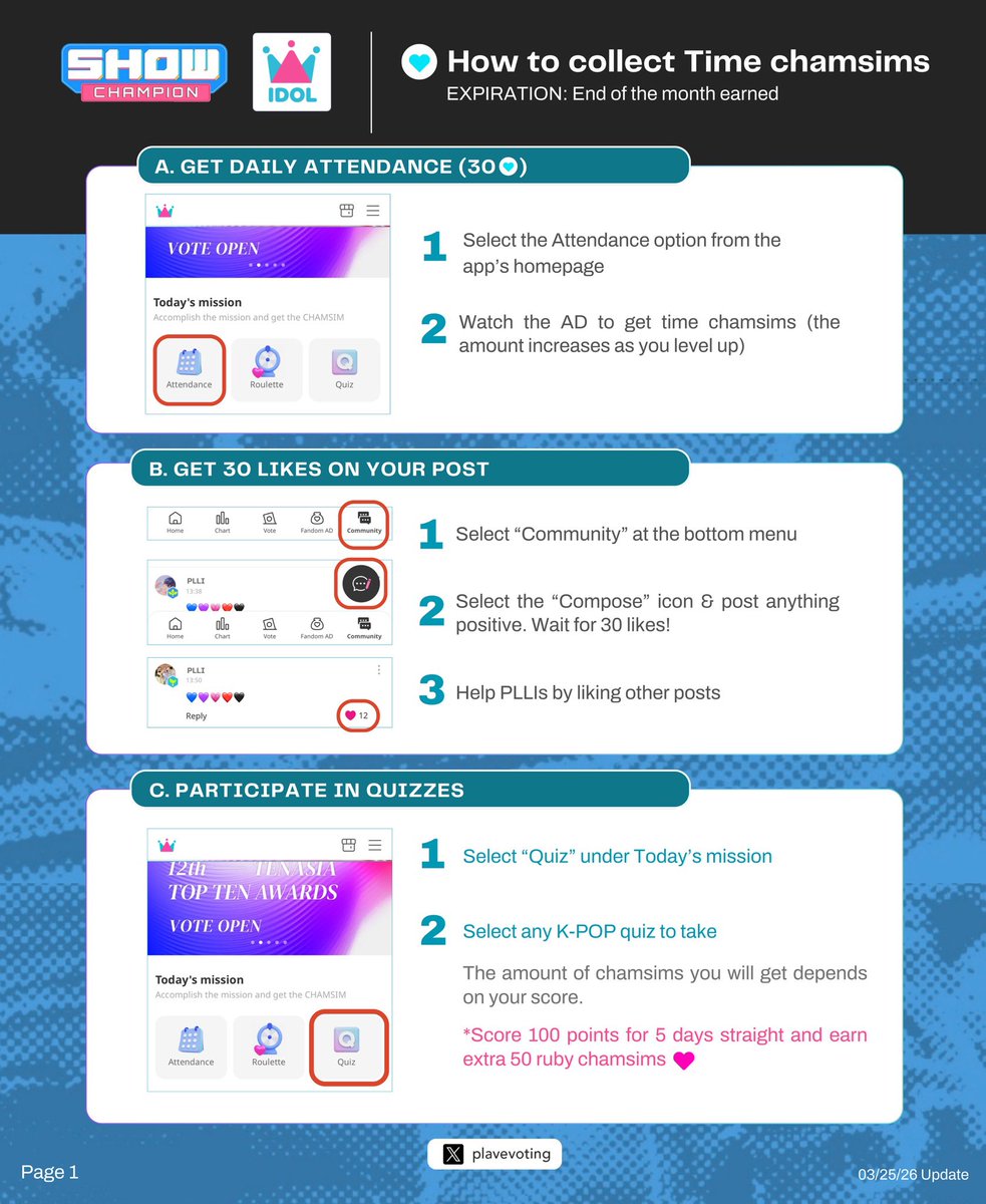 plavevoting's tweet photo. Pllis!
Plave is nominated for Pre-voting for next week’s Show Champion!
Please participate in the pre voting by downloading Idol Champ app and following the guide below on how to vote!

𝗦𝗛𝗢𝗪 𝗖𝗛𝗔𝗠𝗣𝗜𝗢𝗡 𝗚𝗨𝗜𝗗𝗘

🗳️ 𝗣𝗥𝗘-𝗩𝗢𝗧𝗜𝗡𝗚
🗓️ Fri. (20:00) - Mon. (14:59) KST
- App: IDOLCHAMP
- 1 vote = 1 ticket (Trade your chamsims to tickets for Show Champion voting)

🎥 𝗟𝗜𝗩𝗘 𝗕𝗥𝗢𝗔𝗗𝗖𝗔𝗦𝗧:
🗓️ WEDNESDAY (17:00 KST)
- No live vote

Download links:
iOS: https://t.co/I9fUwzeEGJ…
Android:  https://t.co/0wVriWKVmU…

Detailed guide (English):
https://t.co/AnCV8iFVhl

#PLAVE #플레이브 #プレイブ 
#Hyperdrive