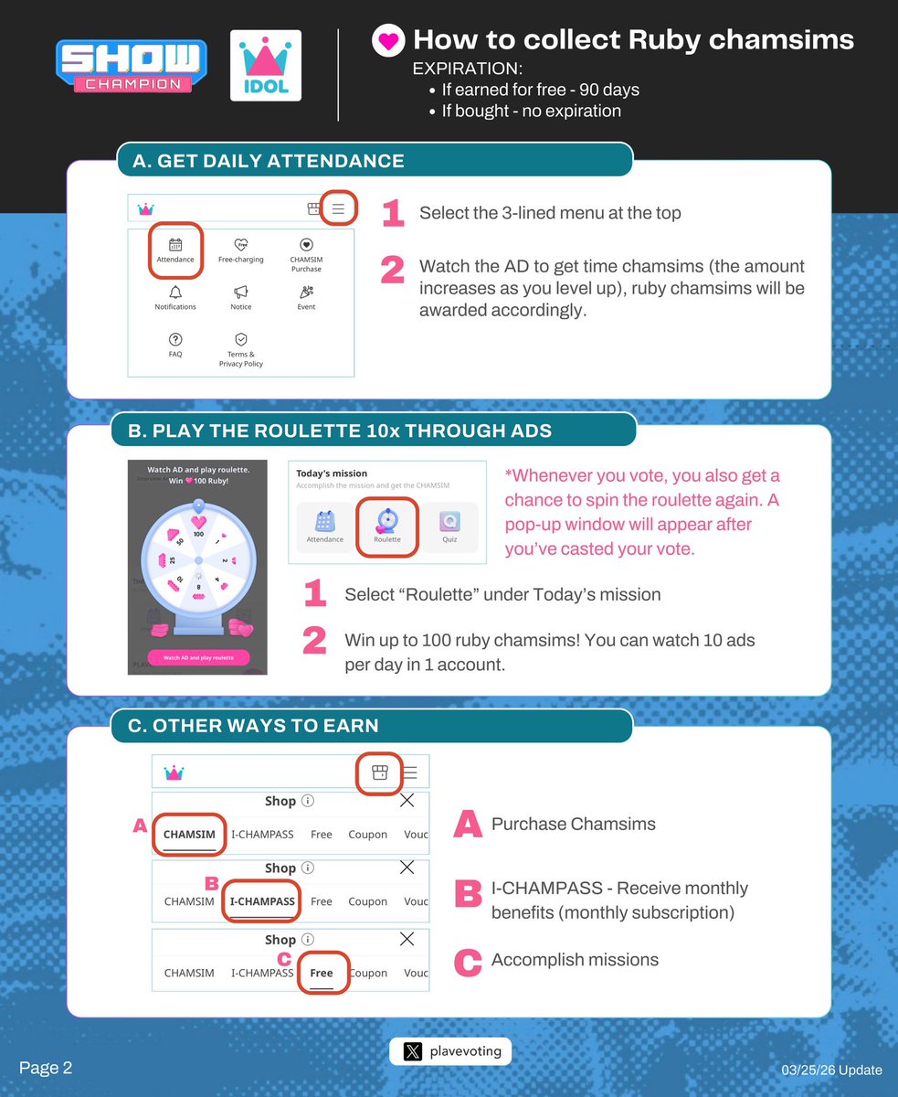 plavevoting's tweet photo. Pllis!
Plave is nominated for Pre-voting for next week’s Show Champion!
Please participate in the pre voting by downloading Idol Champ app and following the guide below on how to vote!

𝗦𝗛𝗢𝗪 𝗖𝗛𝗔𝗠𝗣𝗜𝗢𝗡 𝗚𝗨𝗜𝗗𝗘

🗳️ 𝗣𝗥𝗘-𝗩𝗢𝗧𝗜𝗡𝗚
🗓️ Fri. (20:00) - Mon. (14:59) KST
- App: IDOLCHAMP
- 1 vote = 1 ticket (Trade your chamsims to tickets for Show Champion voting)

🎥 𝗟𝗜𝗩𝗘 𝗕𝗥𝗢𝗔𝗗𝗖𝗔𝗦𝗧:
🗓️ WEDNESDAY (17:00 KST)
- No live vote

Download links:
iOS: https://t.co/I9fUwzeEGJ…
Android:  https://t.co/0wVriWKVmU…

Detailed guide (English):
https://t.co/AnCV8iFVhl

#PLAVE #플레이브 #プレイブ 
#Hyperdrive