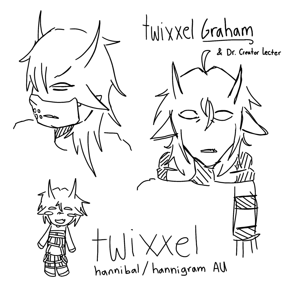 normalizeyurii's tweet photo. creator and #twixxel in twixxels new video really made me think of #hannigram.. they lowkey similar af.. (im too lazy to draw creator as hannibal actually im sorry guys.) #siah #sish #thatmob #sikayd #silyl https://t.co/qL0Y5Ub245