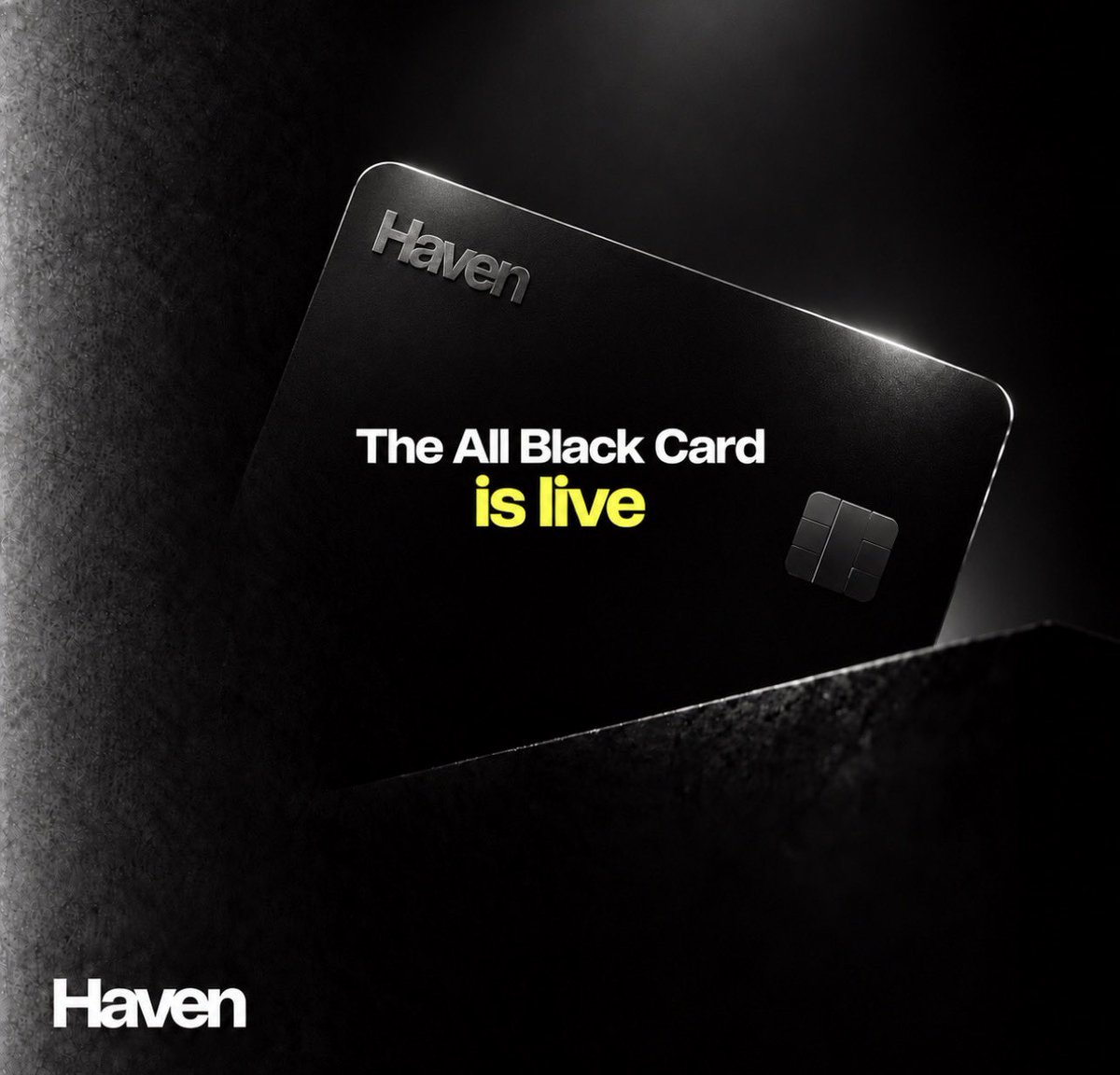 Haven_Hn_'s tweet photo. The first batch sold out in just 2 hours. 🖤

The next batch is now open: 

100 more Haven All Black Cards, with special benefits for those who join now.

Missed the first drop? This is your moment.

Claim yours: https://t.co/Vzrmo3rhjw https://t.co/nwRGXDsPph