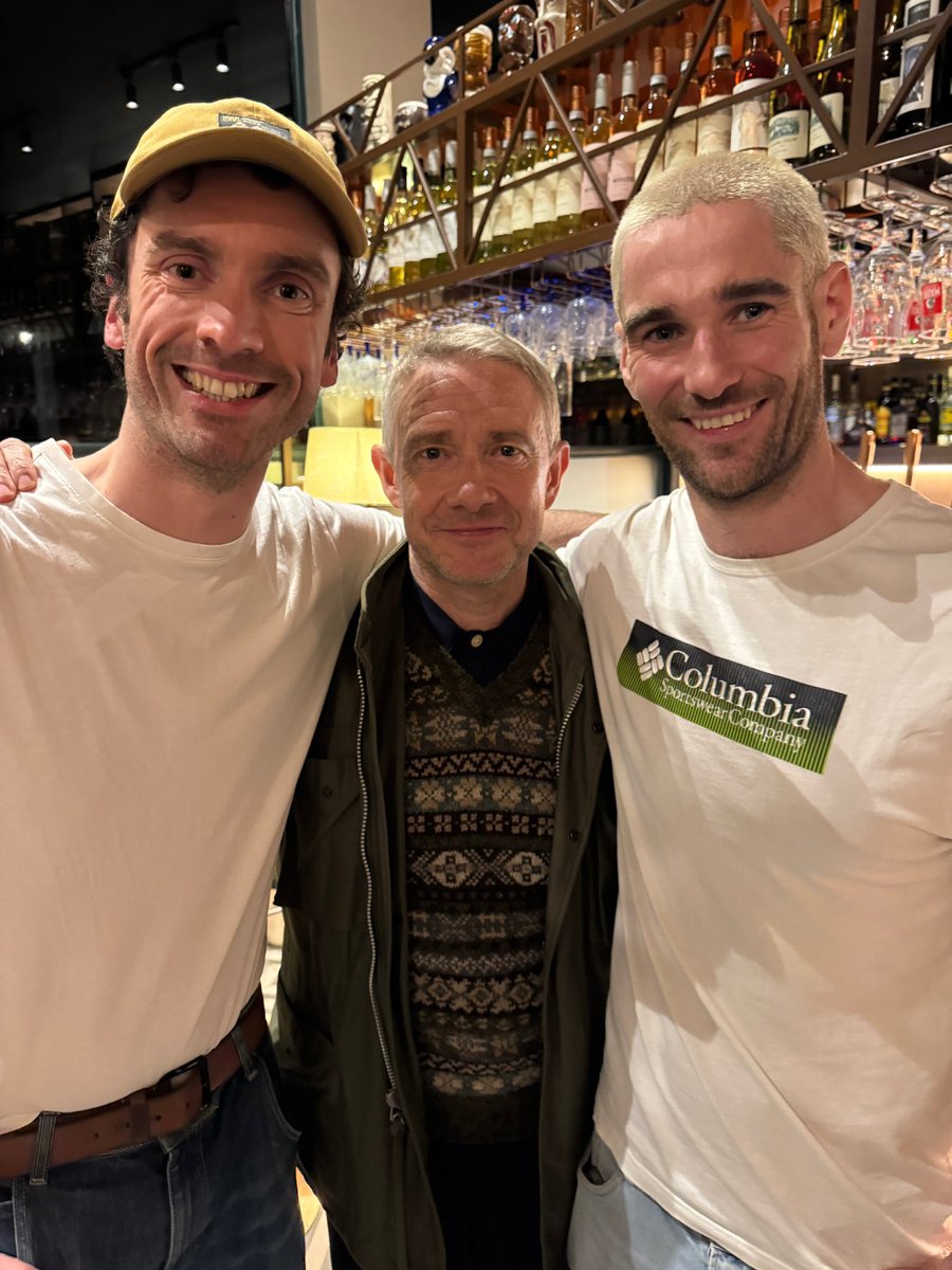 what_theanimals's tweet photo. We’ve a new fan! Great craic having Martin Freeman along supporting fringe theatre! @finborough https://t.co/y1ul4Ts03A