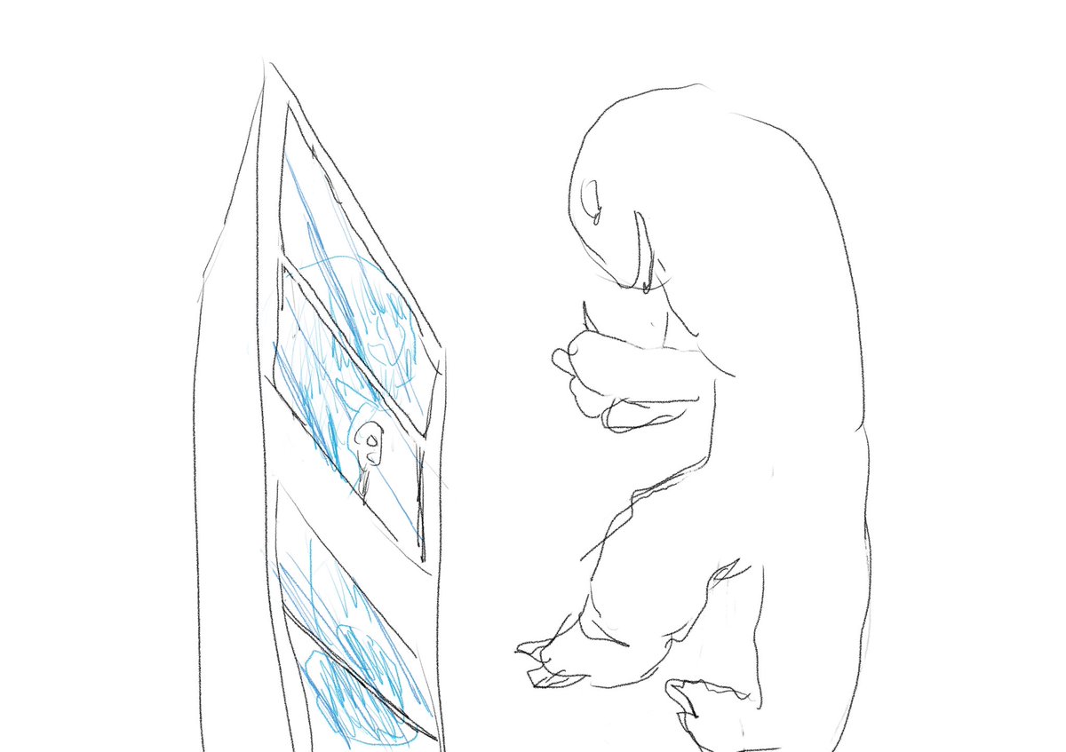 metal_moon_cat's tweet photo. 20261016 実は鏡を見ているだけの怪獣

#アート
#芸術
#art
#イラスト
#絵画 https://t.co/1tULZmtTIg