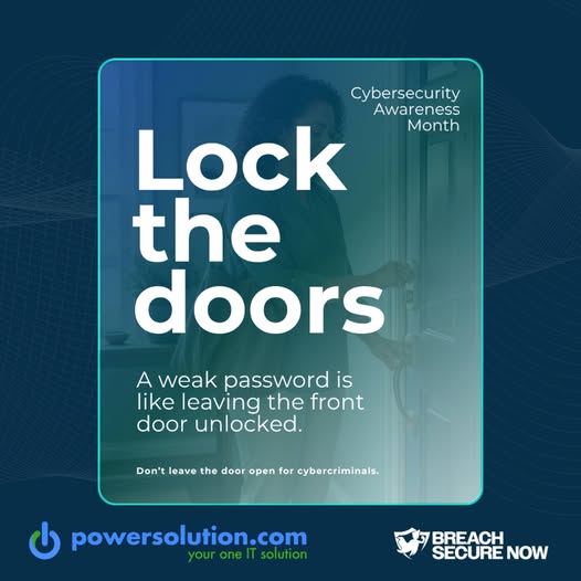 _powersolution_'s tweet photo. Your password is the first lock on the door to your account.

Make it long, strong, and hard for someone else to guess. A stronger password is one of the simplest places to start.

Are you ready to secure your business data? For expert guidance, call us at 📞 (201) 493-1414 https://t.co/mtkRSf8fpP
