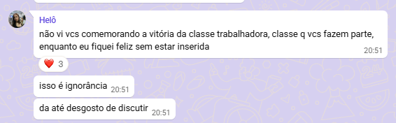 lautanasiah's tweet photo. o fecho que minha prima de QUATORZE ANOS deu nas minhas tias bolsonaristas que ficaram postando que o fim da escala 6x1 vai quebrar o país (elas trabalham na 6x1) https://t.co/h9LO9sB6OZ
