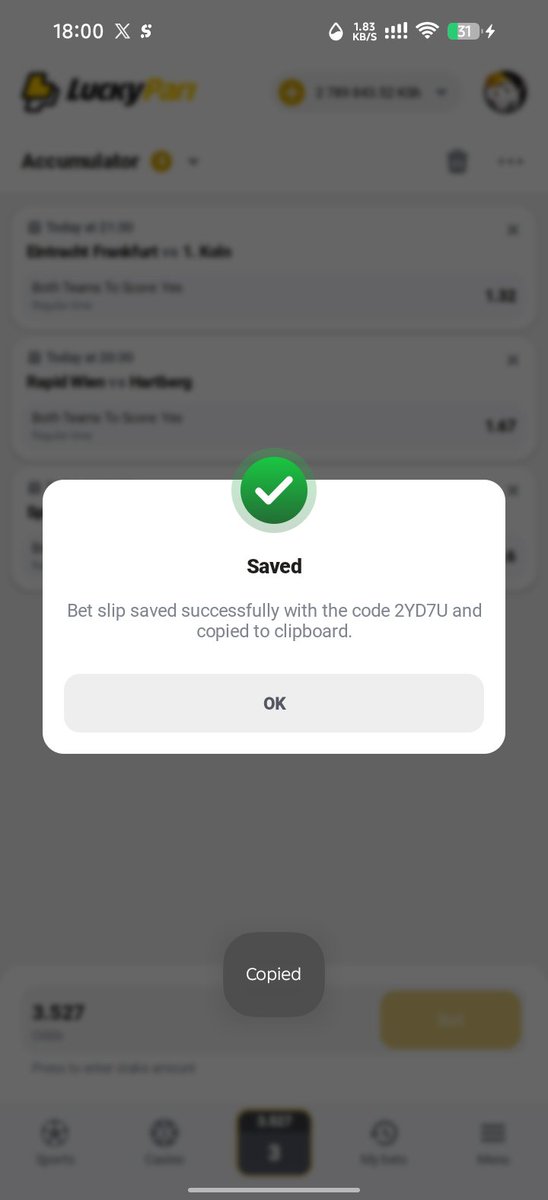 Balozi024jg's tweet photo. Am buying Porsche 90% possibility of A Boom💯 3/3 gg ACCA 🫰✅ Only At #LUCKYPARI

2YD7U
HPA7U

REG and Deposit on luckypari,New users join luckypari using registration link below
⬇️⬇️⬇️
https://t.co/E4tK0de6BD

App:: https://t.co/PkgugLwZpi

Promocode just use➡️➡️ ATSIAYA https://t.co/zIJCX4BUHL