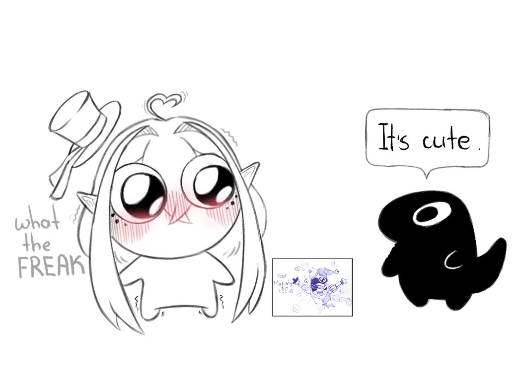 Po1sonCup's tweet photo. I swear I didn't expect Thepipi - great mother of marionettes, to see or notice that goofy doodle I made earlier. Yet alone like it. And redraw it.. 

I'll cherish this memory forever! ˃͈◡˂͈

#thepipi #kingdomofmarionettes #oc https://t.co/JPj3605IMY