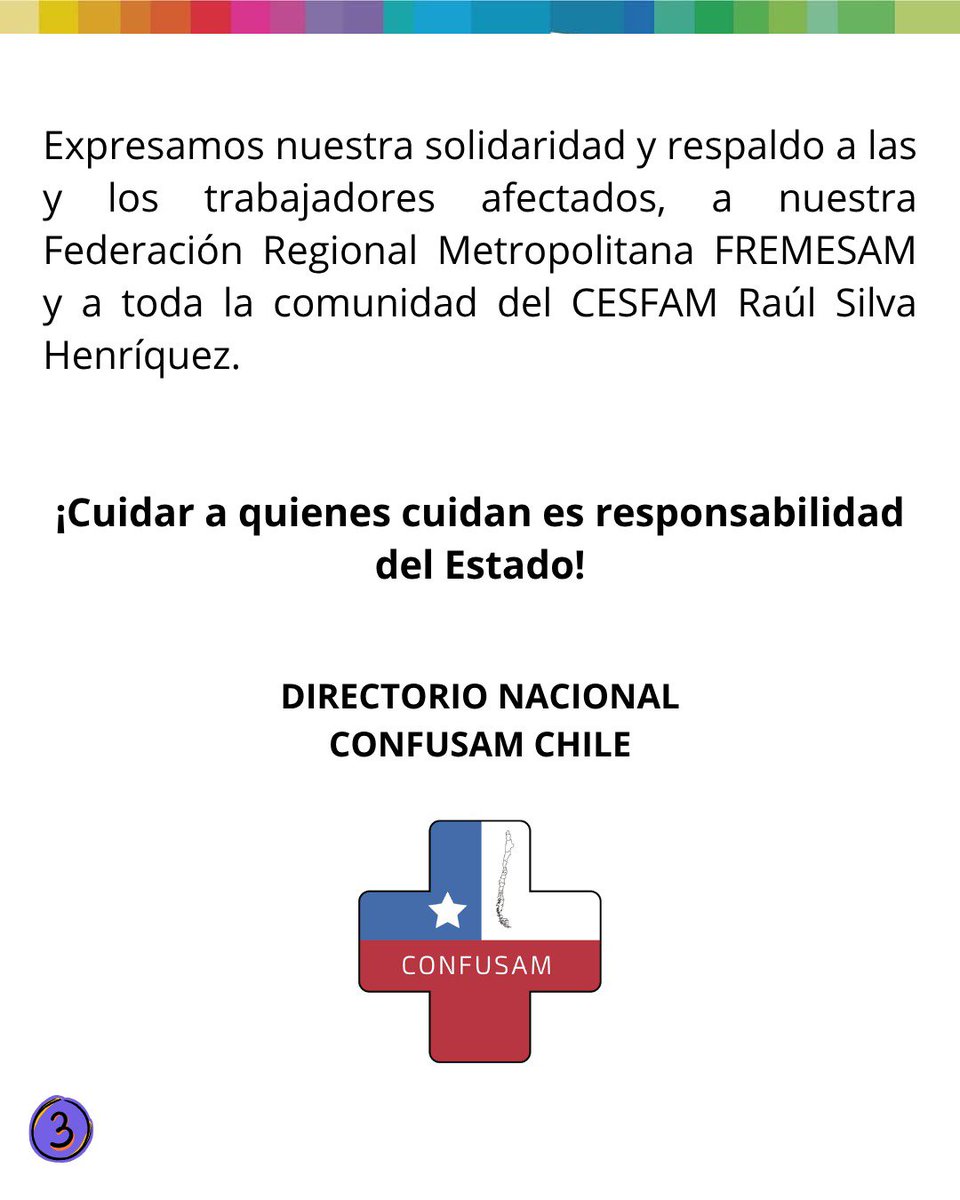 ConfusamChile's tweet photo. Cómo organización apoyamos las acciones de nuestr@s compañer@s de #PuenteAlto y exigimos medidas urgentes al @GobiernodeChile para proteger la integridad de usuari@s y trabajador@s de la #AtenciónPrimaria. Hasta cuándo!!!
#NoMásViolenEnSalud
#SaludDigna
#BastaYa https://t.co/6MaAsLVPqh