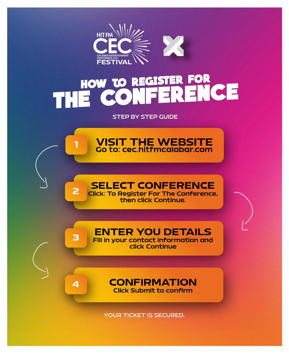 fifss__'s tweet photo. Calabar people, have you secured your spot at the CEC Conference? 👀

Good news, conference registration is FREE! But The festival, requires a ticket. 

Check out the flyer for more details on how to register and buy your tickets.🎉 https://t.co/aR9wrVDb2M