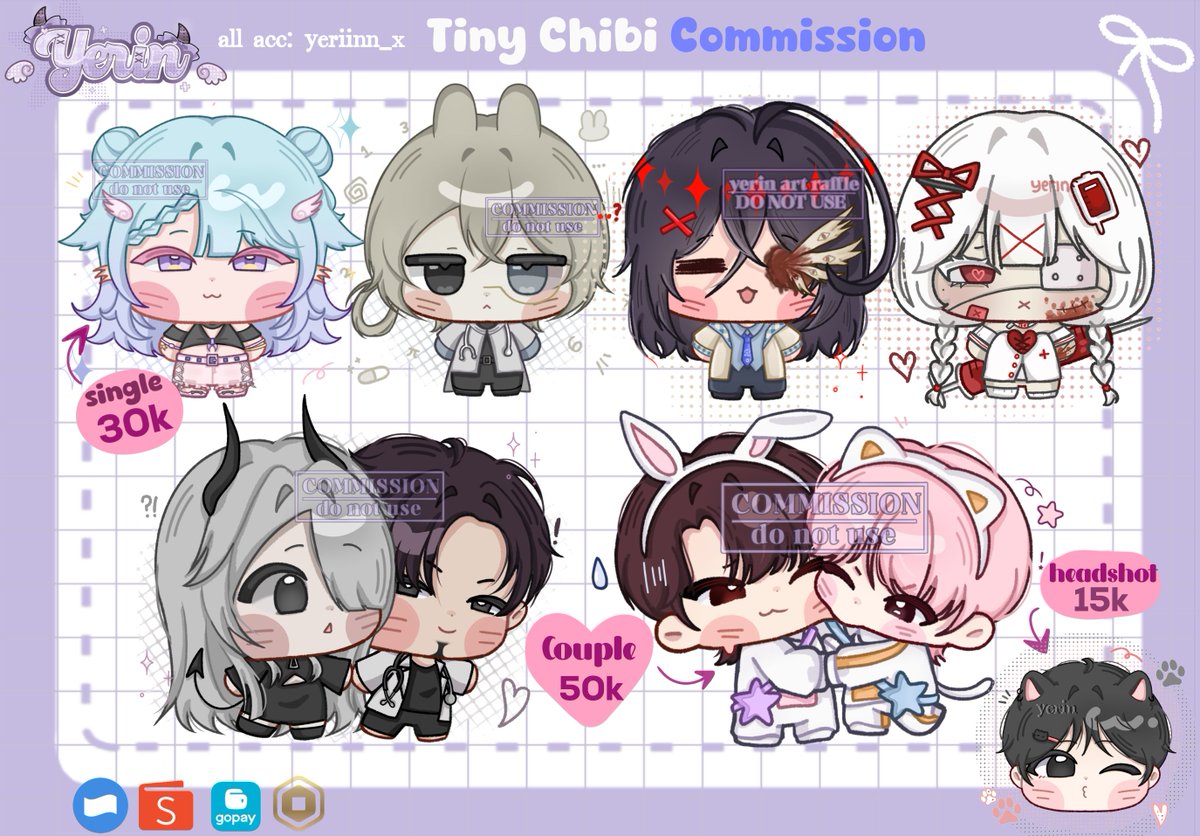 Yeriinn_'s tweet photo. @nyanghooo Haii kaa mumpung pernah draw leerionz bnd, sama sklian porto nyaa yg mau bisa dm yaa Xq kalo mau jadi freebies kena penambahan 15k ajaa💜 https://t.co/lOHTEpE9V7