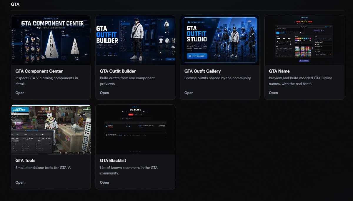 yAmethxst's tweet photo. Quick reminder:

- Component Center: see all clothing components (3D)
- Outfit Builder: build outfits live (still 3D view)
- Outfit Gallery: community outfits
- GTA Name: create modded names
- GTA Tools: Outfit Tools for PC (Legacy and Enhanced)

All FREE: https://t.co/YSZ78oiwl8 https://t.co/JK661AuhQc