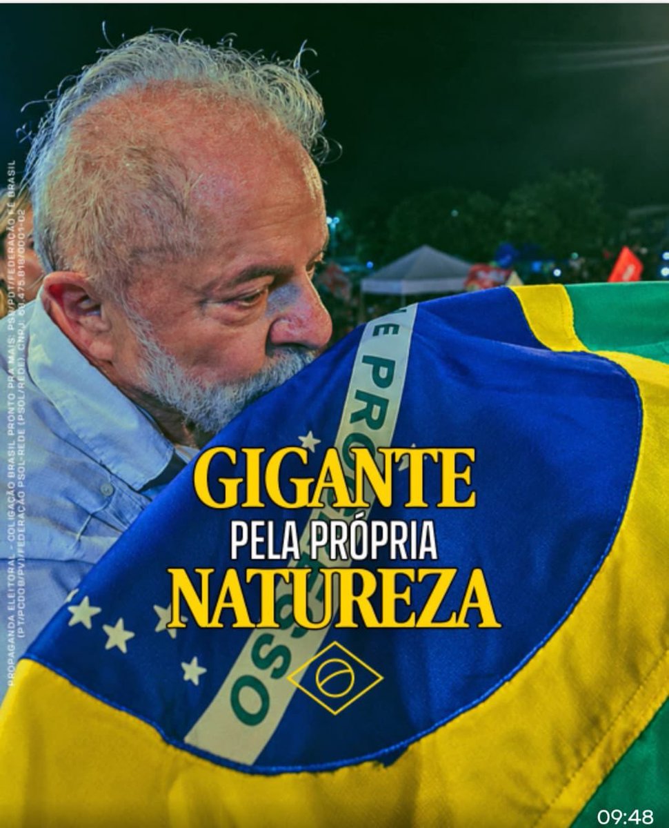 achagas407's tweet photo. LULA GIGANTE!
É LULA DE NOVO!  #LULANAGLOBO #MudancaÉComLula
#PasseLivreComLula
#LulaVerdeAmarelo https://t.co/0Yhm4OBgPy