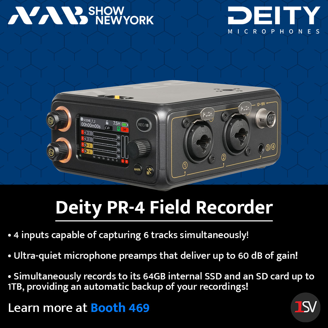 1sourcevideo's tweet photo. This is the last day of NAB Show NY 2026! Be sure to swing by Booth 469 to learn all about @deitymicrophone's audio gear!
#DeityMicrophones #nab #NABNY2026 #ProAV #CineGear https://t.co/FhsMYeIl4m