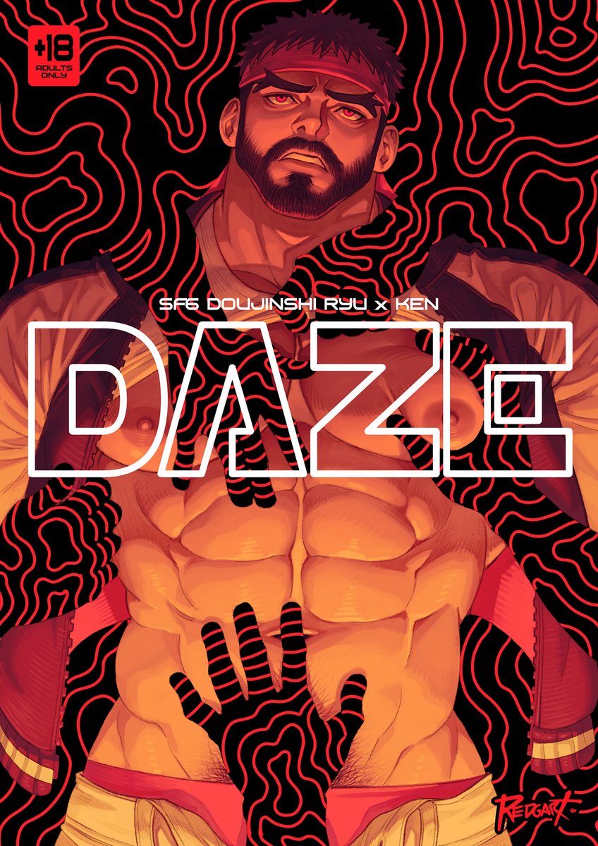 RED_gart's tweet photo. DAZE: Complete is finally here!
This version includes part 1 and part 2 of my Ryu &amp; Ken nsfw comic, which is 32 pages long!

It took a lot of effort and time, but I hope with all my heart you guys like it. Your support is deeply appreciated!

Links below: https://t.co/RpdLKPUElm