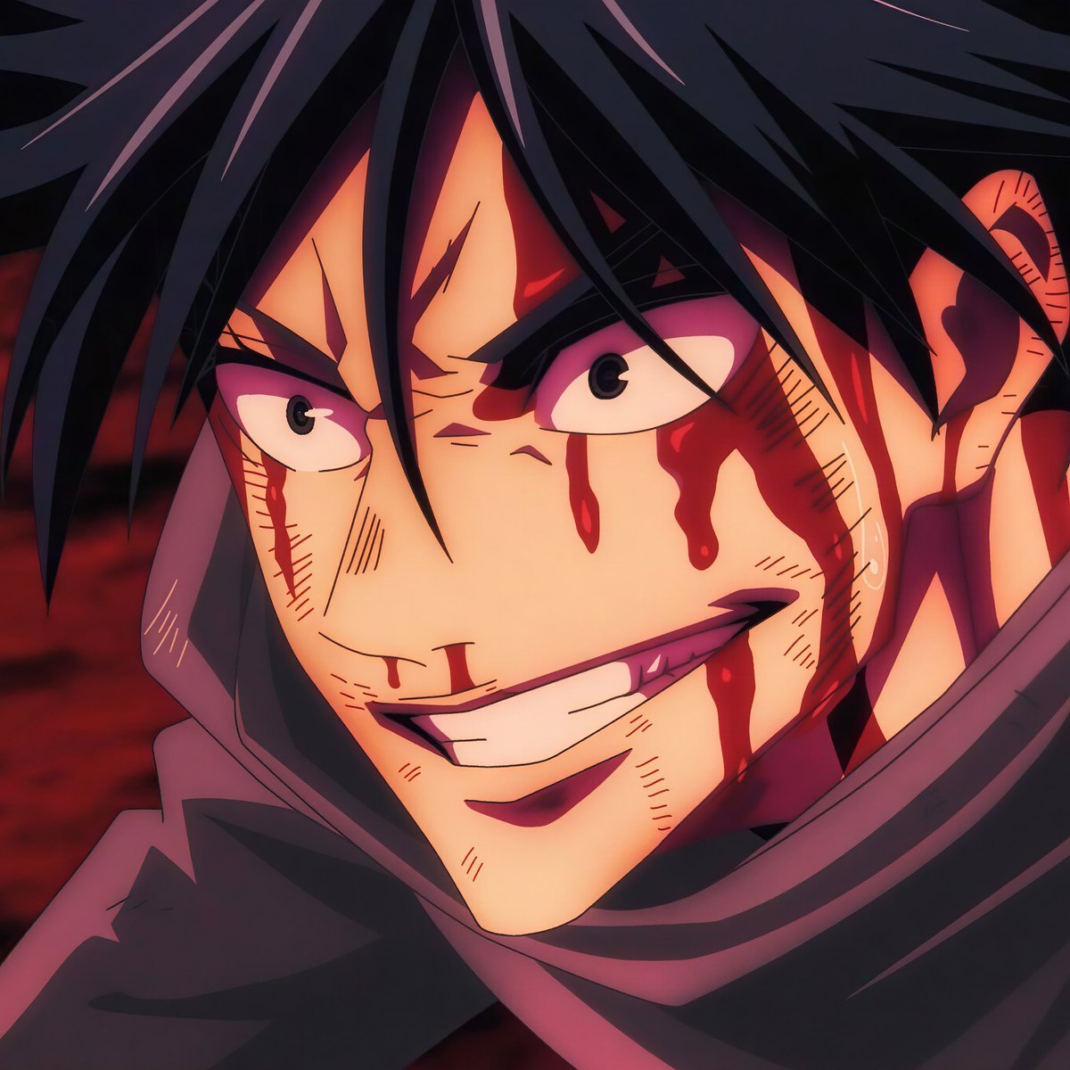 gojosual's tweet photo. face card so lethal they had to hire someone to draw him ugly in this scene bcs he kept looking too pretty in previous fights https://t.co/Jx0QXgfdEc