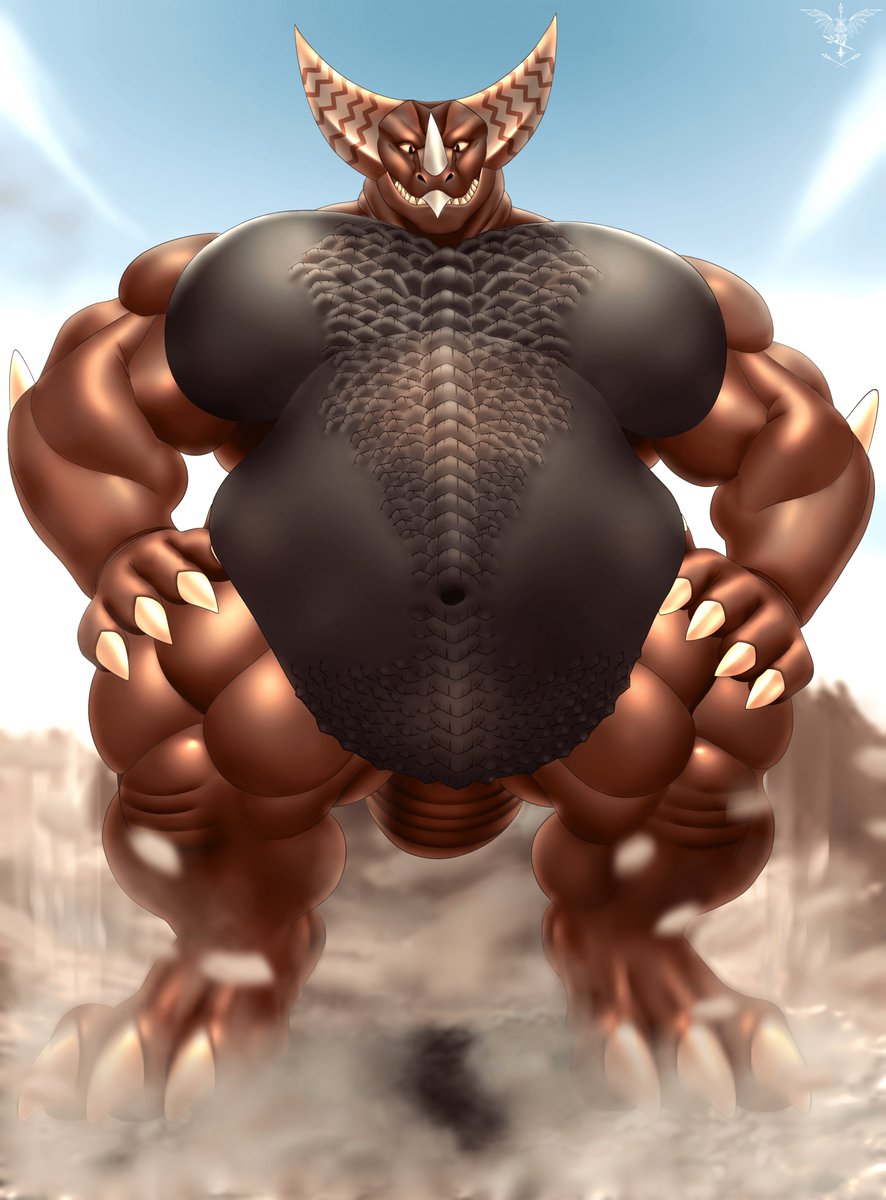 VermillionAX's tweet photo. [REUPLOAD] Gomora for #Kaijune https://t.co/3rpA5XZEDi