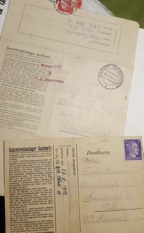 KarlRadl's tweet photo. And here are several more postcards sent by inmates from Auschwitz to friends/relatives (often abroad).

Totally normal thing for inmates in a 'secret death camp' to do. https://t.co/Hw7bJpZiQ3