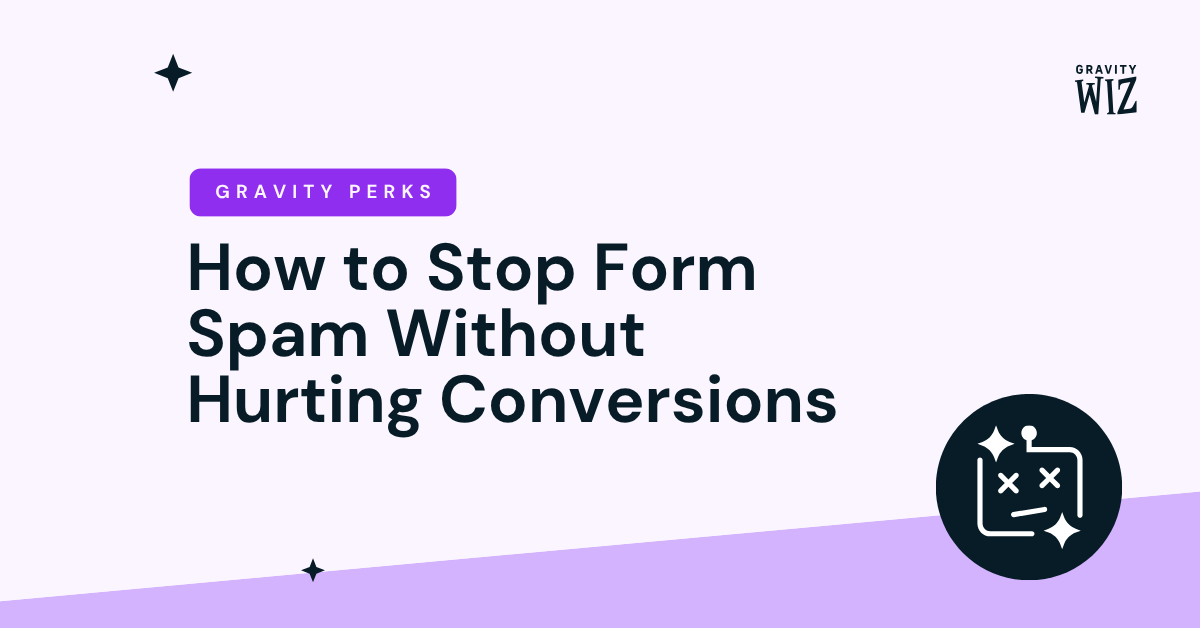 gravity's tweet photo. Your forms should be challenging for bots, not your visitors.

Learn how the free @GravityWiz Spam Hexer plugin helps block spam without adding another hurdle for real users.

https://t.co/FCUMmYNlkq https://t.co/YTP22KqG5I