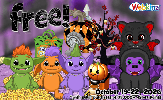 ganzestore's tweet photo. Ends tonight, October 22, 2026
FREE #Halloween gifts with select purchases of 33,000 eStore Points or more! https://t.co/soM20cnurC

#Webkinz #Classic @webkinz https://t.co/kPRrdfbQu2