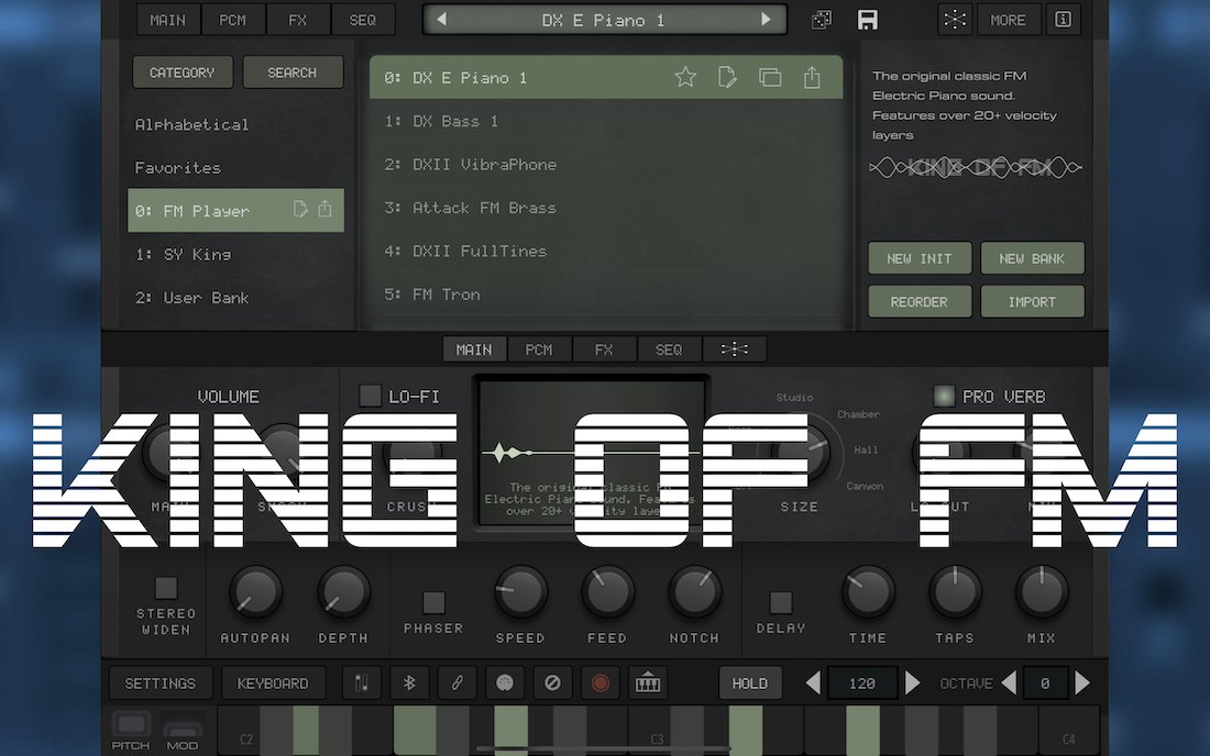 AudioKitPro's tweet photo. Folks, Enjoy some Nice KING OF FM 2 this weekend. Now with accessibility and VoiceOver for the blind and visually impaired. Still completely Free! 
https://t.co/kTLBiGT8pQ https://t.co/CMhVnbw3Lo