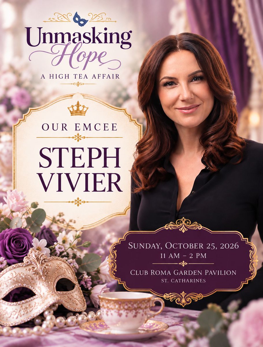 pathstonemh's tweet photo. We are delighted to announce that Steph Vivier of 610 CKTB will be joining us as our Emcee for Unmasking Hope! 

An afternoon of elegance, connection &amp; purpose, all in support of children's mental health in Niagara. Ticket sales close Oct 26th  https://t.co/IUeD0BNkan https://t.co/blowmG1Xdj