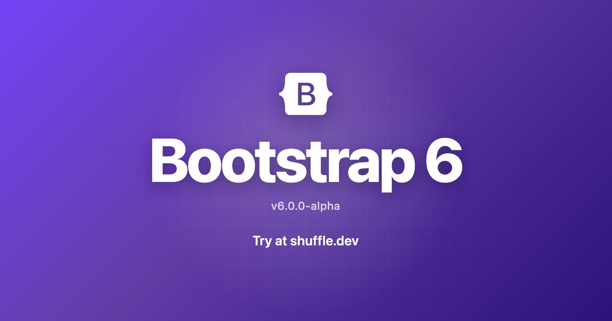 ShuffleEditor's tweet photo. 👀 Is Bootstrap making a comeback?

Bootstrap v6.0.0-alpha is now available in Shuffle! 🚀

✨ Refreshed UX components
🎨 CSS variables for easy customization

https://t.co/iYtl1sa03N

And we’re working on bringing Bootstrap to Multi-AI Designer, too. Stay tuned! 🔥 https://t.co/zvmD0MPSq3