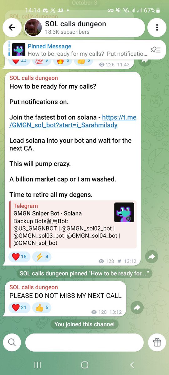 PumpBTCnow's tweet photo. @SOLWHALEDYOR @miladydegens Joined ur chat https://t.co/ozcwLQAGqn