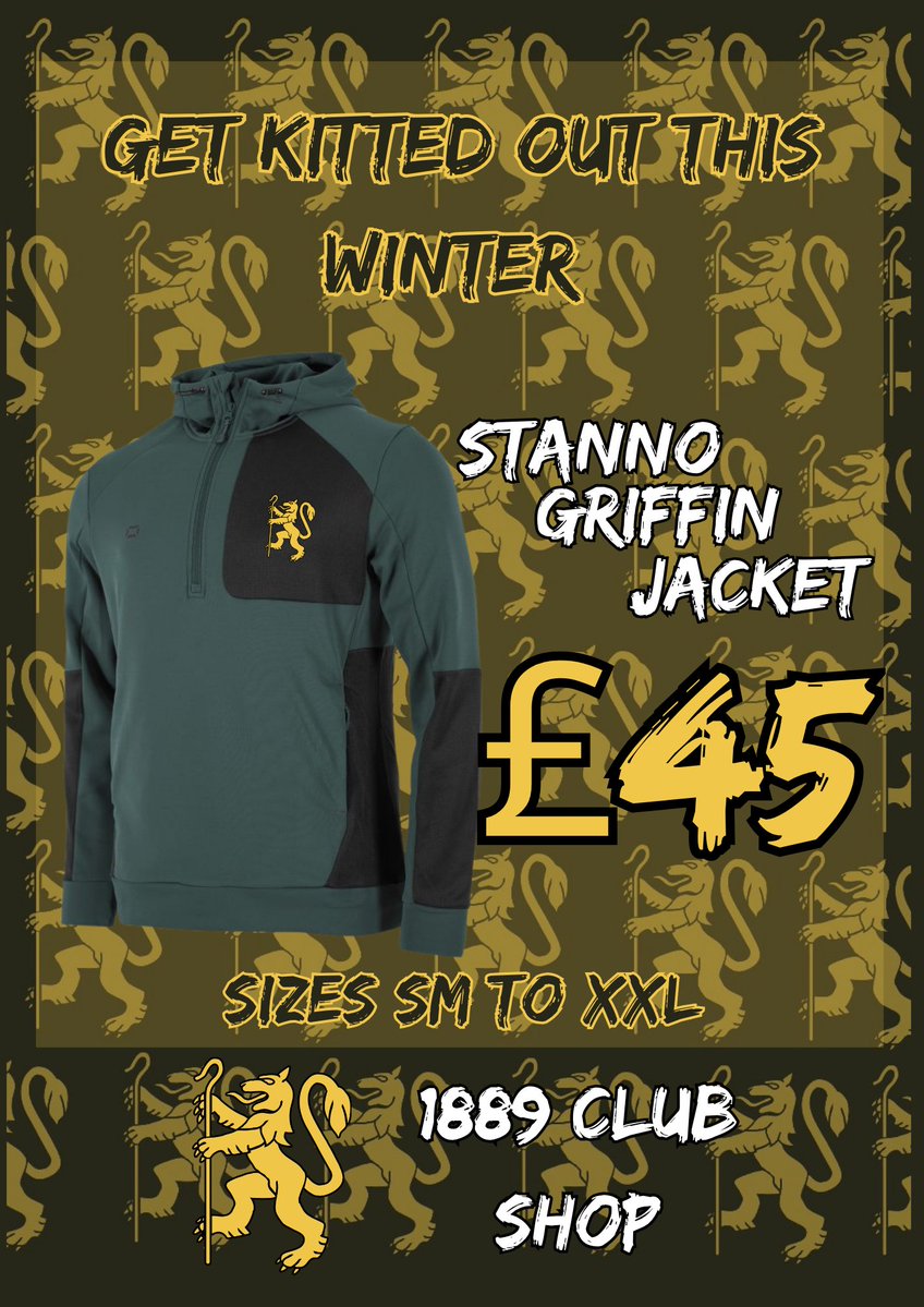 crooktown_afc's tweet photo. 𝙂𝙀𝙏 𝙒𝘼𝙍𝙈 𝙏𝙃𝙄𝙎 𝙒𝙄𝙉𝙏𝙀𝙍 🔥

The 1889 Club shop has a range of cold weather garments to keep you warm whilst following the Black & Amber's this winter. 

Our range of Stanno-ware includes: 

🖤 Padded Down Jacket with full hood
💛 All Weather Jacket full Hood
🖤 Stylish Griffin Fleece Jacket 
💛 Full Zip Track Jacket 

These garments are made to order and so a lead time will given at order. 

Last orders for Christmas deadline will be mid November 

Back the lads in comfort this winter. Order by texting 07495640062 

🖤💛