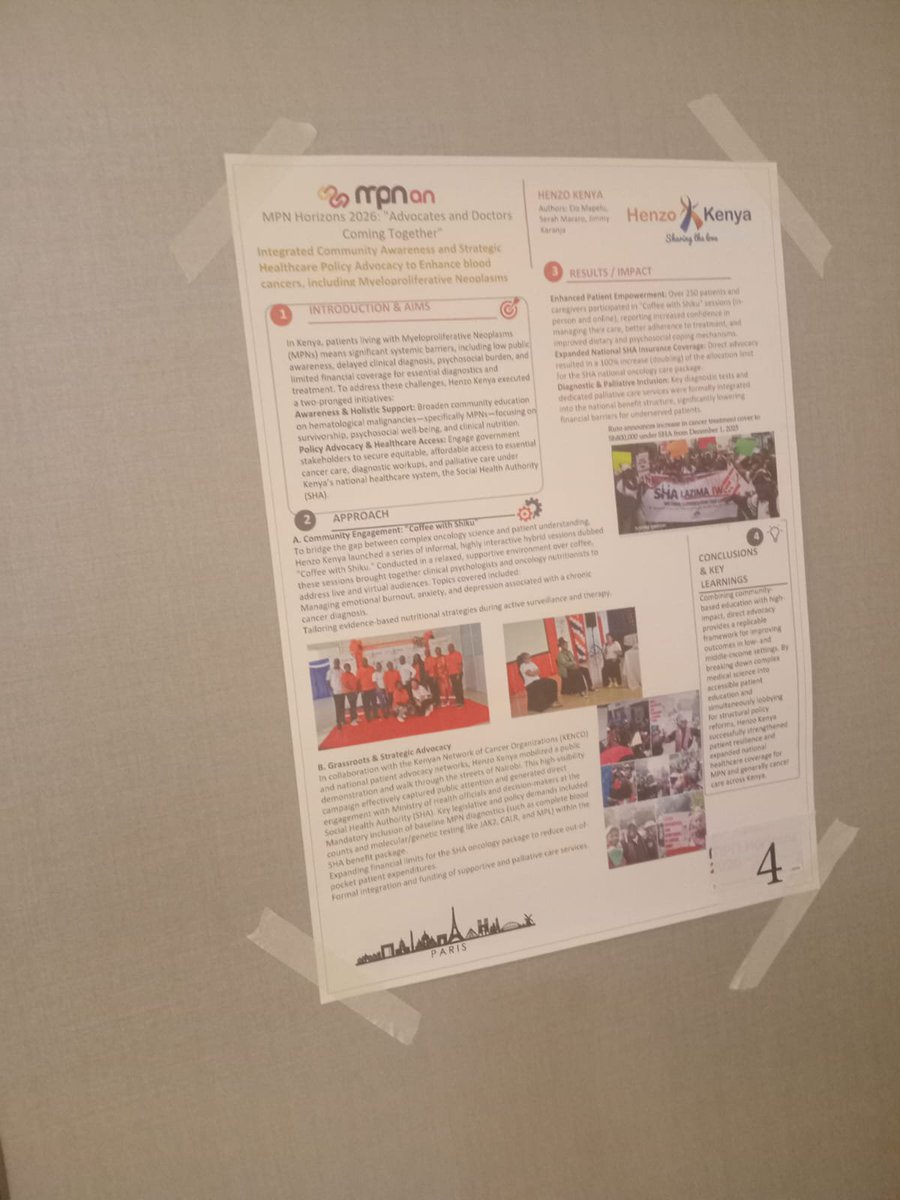 elo_mapelu's tweet photo. Telling patients stories, and combining efforts in advocacy, helps make MPN care a bit more accessible! Such efforts need to be augmented and supported, to ensure patients in LMICs have a fair shot at life! #MPNHZ26 @HENZOKENYA @kenconetwork @CCan_org @NCIKenya @CancerProgramKE https://t.co/1g0FMZJvDx