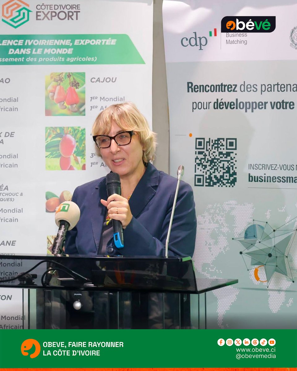 Obevemedia's tweet photo. 🇨🇮🇮🇹 Lancée à Abidjan, la plateforme gratuite « CDP Business Matching » connecte nos entreprises à plus de 12 000 entreprises italiennes et internationales. 💼
📸 Photo : Ministère du Commerce de Côte d'Ivoire
➡️ https://t.co/KNsqqc6scy
#obévé #côtedivoire #italie https://t.co/cMeI5cwFuy