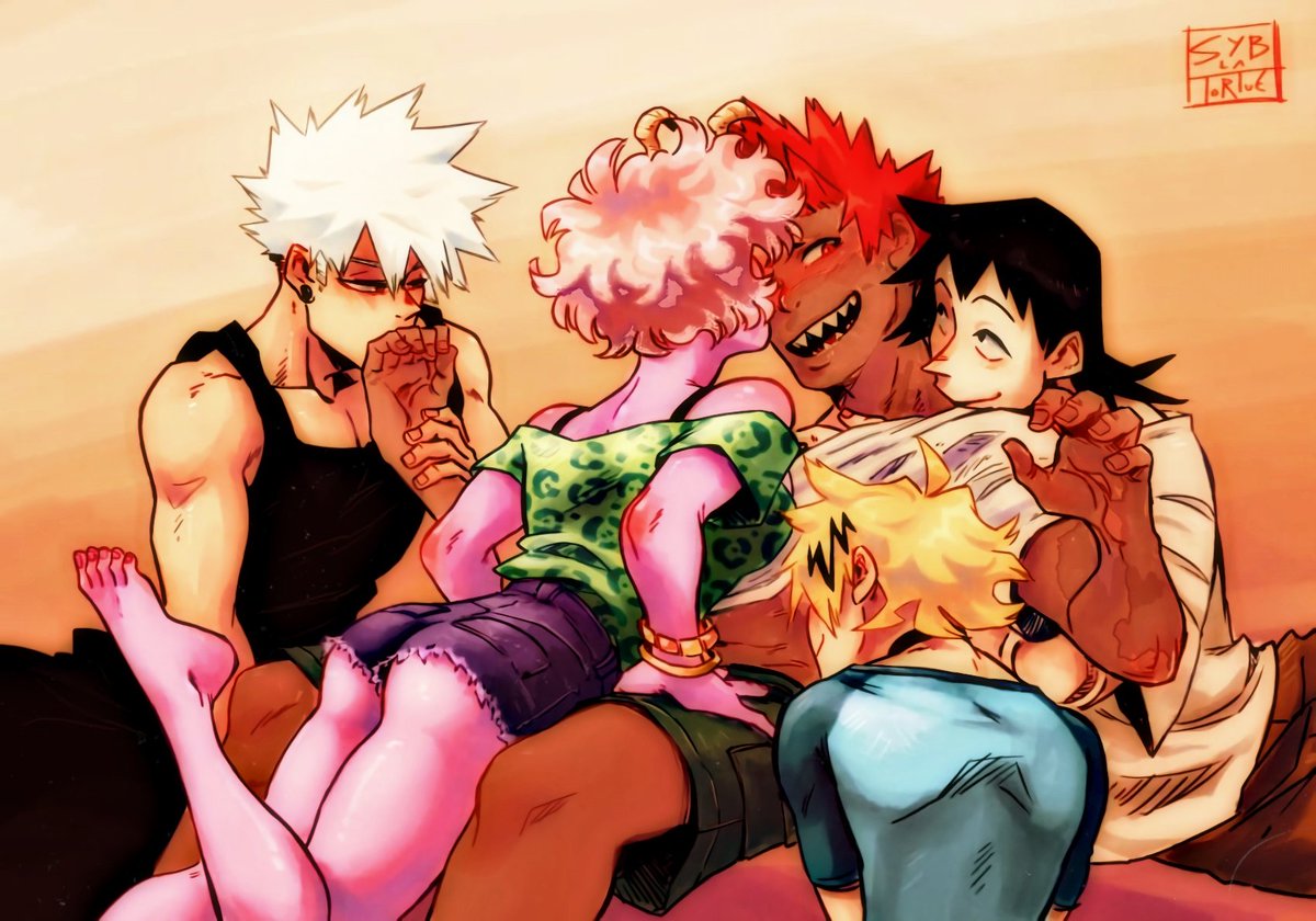 Hardening_Her0's tweet photo. Although it's Kirishima's birthday, the redhead didn't expect such a 𝘨𝘦𝘯𝘦𝘳𝘰𝘶𝘴 celebration. The second he stepped into his dorm room, he was completely overwhelmed by his friends! 

“ W-Woah! C'mon y'all, this is cute but. . . All at once ?! . . . Fuck. . .~ ” https://t.co/NRI4t3PyAz