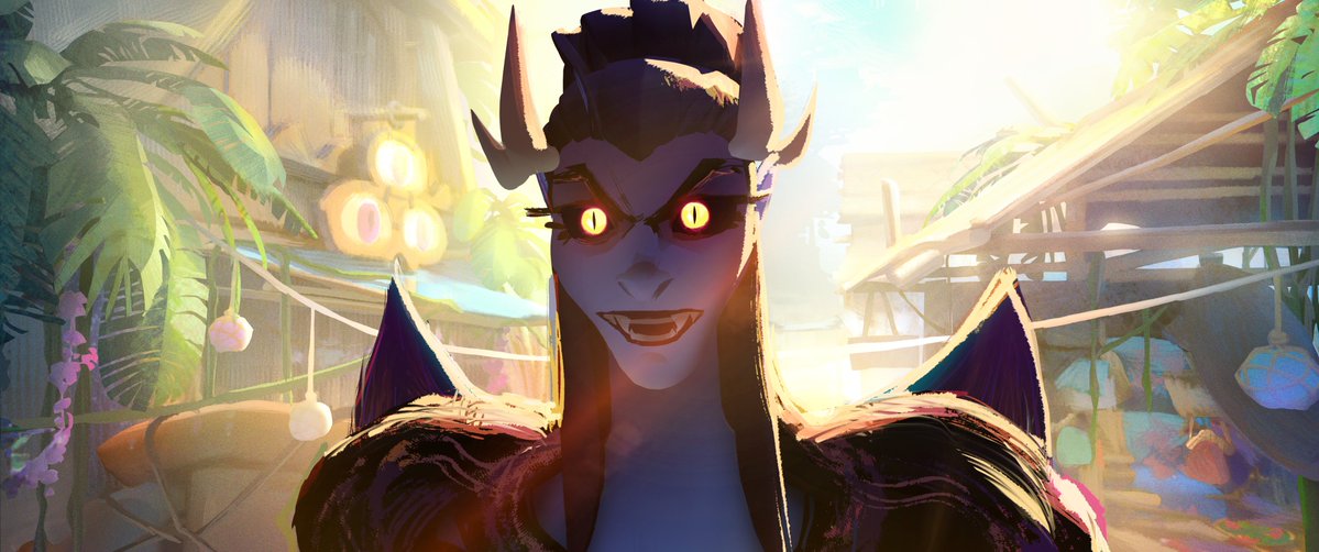 chelseablecha's tweet photo. Manang 😈 such a cool sequence I was stoked to have the opportunity to work on! Lighting keys for Forgotten Island ☀️💜
#ForgottenIsland #DreamWorks #visualdevelopment #visdev #colorkeys https://t.co/SOawGVDqYk