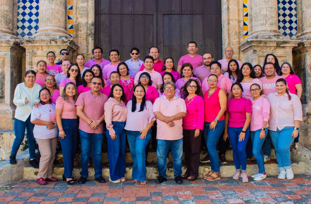 Issstecam's tweet photo. En el marco del Día Mundial de la Lucha contra el Cáncer de Mama, el personal que integra el ISSSTECAM reafirma su compromiso con la promoción de la salud y la cultura de la prevención médica. https://t.co/EcPznqzD5D