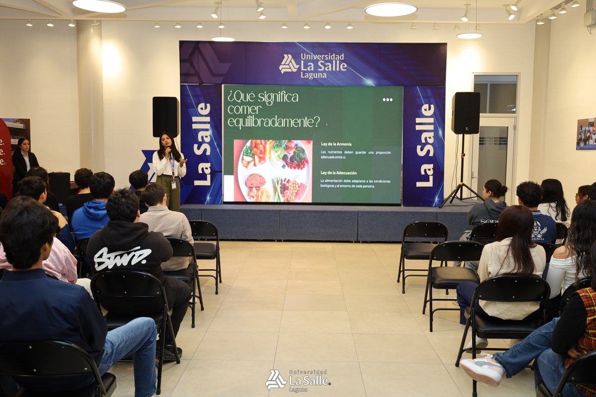 lasallelaguna's tweet photo. 🥗✨ ¡Celebramos el Día Mundial de la Alimentación Saludable! ✨🥗

💚 A través de la charla “Nutrición que inspira”, nuestra comunidad universitaria tuvo la oportunidad de reflexionar sobre la importancia de mantener una alimentación equilibrada y saludable, promoviendo hábitos conscientes que contribuyen al bienestar integral y a una mejor calidad de vida. 🌱🍎

🎙️ Agradecemos a la L.N. María Fernanda Chávez Chávez por compartir sus conocimientos e inspirarnos a tomar decisiones más saludables en nuestro día a día.

💚 ¡Seguimos construyendo una comunidad Lasallista más consciente, saludable y comprometida con su bienestar!