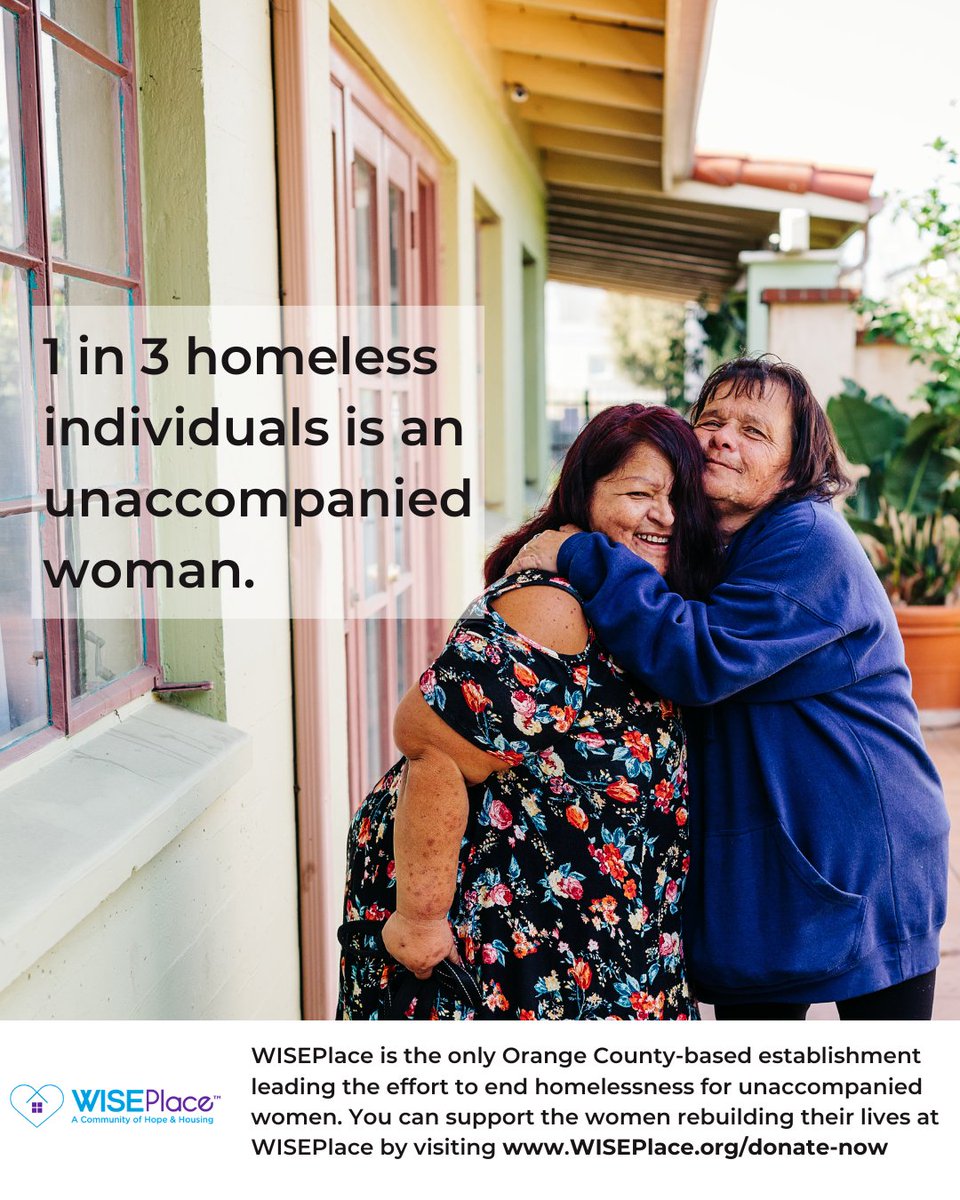 WISEPlace's tweet photo. Did you know? 1 in 3 adults experiencing homelessness are unaccompanied women — living without a spouse, partner, or children by their side?
#FactFriday #endhomelessnessoc #WISEPlace https://t.co/ozm39DnPto