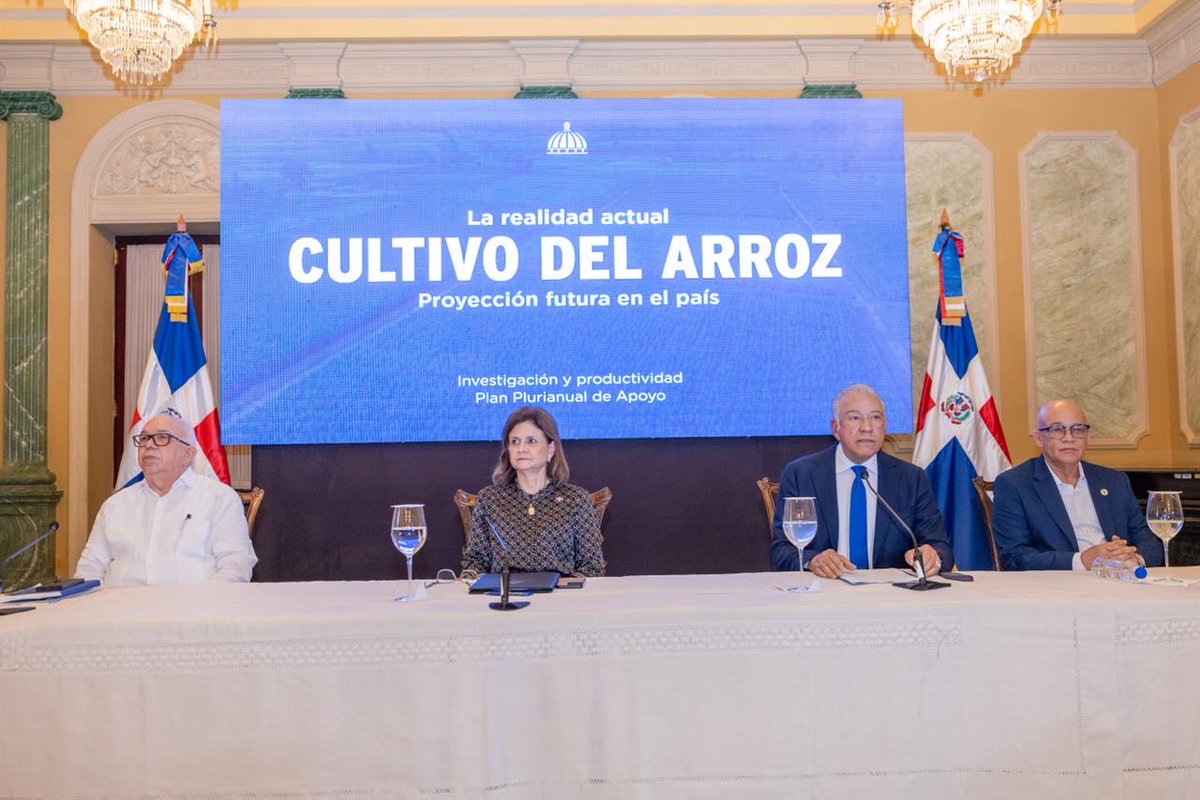 maprerd's tweet photo. El Gobierno de la República Dominicana continuará defendiendo con firmeza la producción de arroz ante Estados Unidos y reforzará las acciones de apoyo al sector. https://t.co/omX7OL8lK2