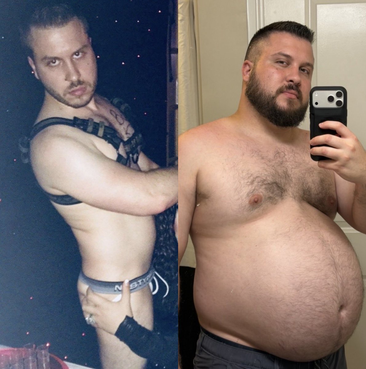 gainingnate2's tweet photo. Hopping on the trend. 
When covid hit vs now https://t.co/5lcbdhVlPo